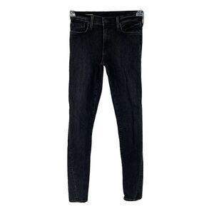 True Religion Jeans Halle Black Skinny Zipper Ankle Size 25 Horseshoe Pockets
